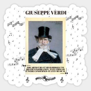 Portrait of Giuseppe Verdi Sticker